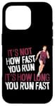 iPhone 16 Pro Running Runner Half Marathon Vintage It's Not How Fast You Case