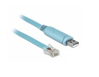 DELOCK – Adapter USB 2.0 Type-A male > 1 x Serial RS-232 RJ45 male 3.0 m blue (63289)