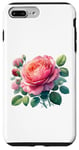 Coque pour iPhone 7 Plus/8 Plus Rose de jardin imprimé graphique fille