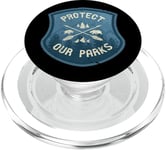 Protect Our Parks National Parks Vintage Retro Badge PopSockets PopGrip for MagSafe