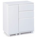 Bureau d'Appoint Extensible "Luna" 121cm Blanc