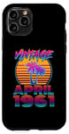 Coque pour iPhone 11 Pro 64 Years Old Retro Vintage Funny April 1961 64th Birthday