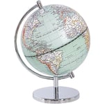 Beliani - Globe Terrestre Bleu Clair en Matière Synthétique 20 cm de Hauteur Accessoire de Décoration pour Chambre Salon ou Bureau de Style Moderne