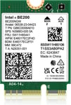 Carte sans Fil WiFi 7 Intel BE200 NGW, Bluetooth 5.4, 5800Mbps M.2/NGFF Support Windows 10/11 (64bit), Linux, Ne supporte Pas AMD. Idéal pour Les routeurs WiFi7/WiFi6E/WiFi6/WiFi5 et Les AP sans Fil.