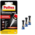 Henkel Précision 1 x 5 3 x 1 g de superglue Pattex Ultra Gel, Collage précis sans goutter, séchage Rapide, Colle Liquide, 9H PSK5CX1, Multicolor, Taille Unique