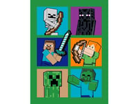 Minecraft Polar Fleece Filt För Barn - 150 X 200 Cm