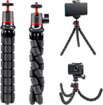 Trépied Portable Octopus, Caméra Sport Flexible Octopus Gorrila Pod & Fixation pour Action Cam Akaso V50X / EK7000 / EK7000 Pro/Brave 4 / Brave 4 Pro/Brave 7 / Brave 8 / V50 Elite etc.[G1890]