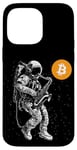 Coque pour iPhone 14 Pro Max Bitcoin Space Jazz Astronaut crypto sax saxophonist moon