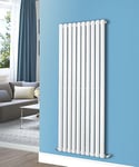 NRG Premium White 1600mm x 590mm Radiator | Oval Column Single Panel Designer Central Heating Radiators UK