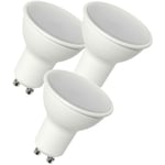 3 Ampoules led GU10 dimmable 460 Lumens Blanc Chaud 3000K, 6 Watts Compatible Variateurs