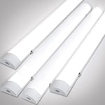 Gimisgu 4x Neon LED 120CM, 36W Réglette LED 4000K Blanc Neutre, Led Plafonnier IP65 Imperméable, Néon Tube LED Connectable pour Garage Ateliers Sous-sol Salle de bain Bureau Parking