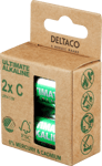 DELTACO – Ultimate Alkaline C -paristo, Joutsenlippu-ympäristömerkki, 1,5 V, 2 pariston pakkaus 