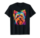 Watercolor Colorful Yorkshire Terrier Dog T-Shirt