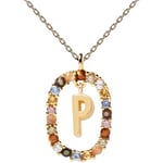 Collier Pdpaola  Collier  Lettre P plaqué or  Collection NEW LETTERS