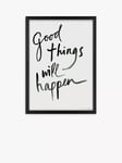 John Lewis Sue Schlabach 'Good Things Will Happen' Framed Print, 54 x 39cm, Black/White