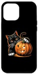 Coque pour iPhone 15 Plus Chat noir Costume d'Halloween Citrouille Pour Femme