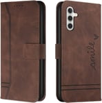 Coque Pour Samsung Galaxy A05s, Etui Portefeuille Samsung Galaxy A05s, Protection Etui À Rabat Housse En Cuir Pu Avec Antichoc Tpu [Fermoir Magnétique] Pour Samsung Galaxy A05s (Braun)