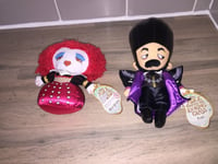 ALICE THROUGH THE LOOKING GLASS PLUSH TOYS - RED QUEEN + TIME - NEW WITH TAGS