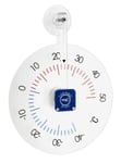 TFA Dostmann Thermomètre de fenêtre analogique à Disque Thermique, Lecture Confortable, Montage Facile/Rapide grâce à la Ventouse, résistant aux intempéries, (L) 153 x (l) 28 x (H) 195 mm