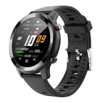 Smartwatch Montre Intelligente pour Hommes Femmes, Moniteur de Sommeil Cardiofréquencemètre Tensiomètre Suivi D'activité Calorique, Montre Intelligente pour Téléphones Android iOS,Noir