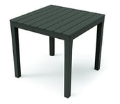 Dmora - Table d'extérieur Vicenza, Table de jardin carrée, Table fixe intérieure et extérieure, 100% Made in Italy, 100% Made in Italy, Cm 78x78h72, Anthracite