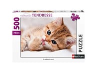 Nathan - Puzzle 500 pièces - La toilette du chat - Adultes et enfants dès 12 ans - Puzzle de qualité supérieure - Encastrement parfait - Collection Tendresse - 87241