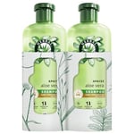 Herbal Essences Apaise Shampoing Hydratant Aloe Vera 2x250ml. Hydrate, Nettoie et Nourrit Les Cheveux Très Secs.Parfum Jasmin, Sans Silicone ni Sulfate*, Végan (*Sans tensioactifs sulfatés)