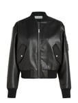 Faux Leather Bomber Jacket Black Calvin Klein Jeans