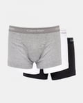 Calvin Klein Mens Cotton Trunk 3 Pack - Black/Dark Grey - Size Medium