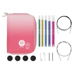 KnitPro Zing Interchangeable Needle Set – 5 x 13cm Circular Knitting Pin Pairs with Accessories Zing Starter Set, Colour Coded for Beginners, Professionals & Gift Set