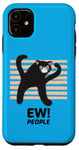 Coque pour iPhone 11 Chat noir amusant EW People Fuy pour femme