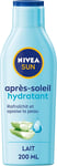 NIVEA SUN Lait Après-Soleil Hydratant (1 X 200 Ml), Lait Hydratant Corps À L'Alo