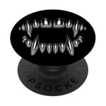 Chemise à crocs, horreur gothique, bling grill rétro dents vampire PopSockets PopGrip Adhésif