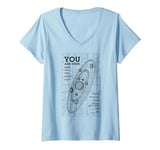 Womens Planet Earth Solar System Planets You Are Here Astronomy V-Neck T-Shirt