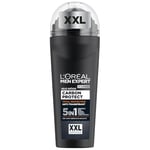 L'Oréal Men Expert Déodorant roll-on XXL 5 en 1 pour homme, déodorant roll-on contre les fortes odeurs de transpiration, l'humidité des aisselles et les résidus blancs, déodorant 48H sans alcool,