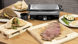 Grill Électrique Panini Sandwich 1500w Noir Gris