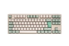 Ducky One 3 Matcha TKL - Clavier mécanique de Jeu au Format 80% avec Disposition Allemande et switchs Cherry MX Black, remplaçables à Chaud (Prises Kailh)