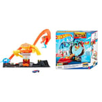 Hot Wheels Let's Race Netflix - City Toy Car Track Set, Pizza Slam Cobra Attack & Let's Race Netflix - City Toy Car Track Set