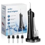 SEJOY Water Flosser Cordless Dental Oral Irrigator Teeth Picks Cleaner 4 Jet Tip