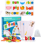 Qukir Spelling Games for 1 2 3 Year Olds, Alphabet Flash Cards Toys for 1-6 Year