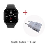 Montre Intelligente Wonlex Pour Enfants,Montre-Bracelet Intelligente,Prise En Charge De Whatsapppig Kt19pro,Android 8.0,Caméra Vidéo,Téléphone Intelligent Connecté,Gps,4g - Type Black And Plug