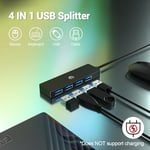 BIGBIG WON Hub USB C, 4-Port USB C Hub HDMI pour iMac Pro,Xbox,Ps4,Dell, HP, Surface Pro, Notebook PC, Mobile HDD, Ultra-Slim USB Extension Adapter 5Gbps Data Hub pour MacBook Pro/Air