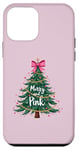 Coque pour iPhone 12 mini Noël pink joyeux et vacances roses fête de fille mignonne