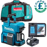 Makita DCM501 10.8V/18V CXT/LXT Coffee Maker With 1 x 5Ah Battery, Charger & Bag