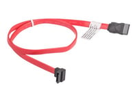 Lanberg - Sata-Kabel - Serial Ata 150/300 - Sata (Hane) Till Sata (Hane) Vinklad - 50 Cm - Röd