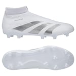 adidas Predator League Laceless Fg Pearlized - Vit/silver - Gräs (Fg), storlek 47⅓