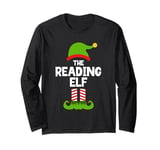 Funny The Reading Elf Christmas Family Pajama Book Reader Long Sleeve T-Shirt