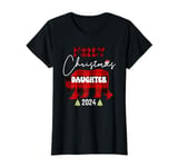 Womens First Christmas Daughter Buffalo Plaid Bear Christmas T-Shirt