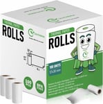 Carton de 100 bobines de papier thermique pour carte bleue-Rouleaux thermiques 57x30x12mm pour ticket de caisse/reçu carte bancaire/rouleau cb/imprimante-sans BPA