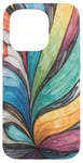 Coque pour iPhone 15 Pro Crayon coloré type croquis dessin motif abstrait